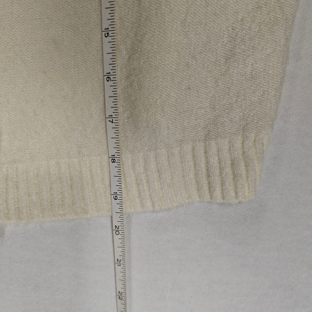 American Eagle Womens Cream Crew Neck Knit Pullover Sweater Size S Small White - Picture 5 of 6